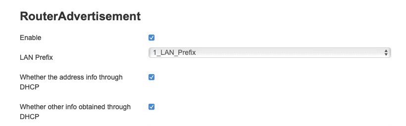 Screenshot of LAN IPV6 1