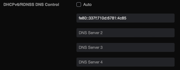 Screenshot of USG LAN DHCPv6 settings